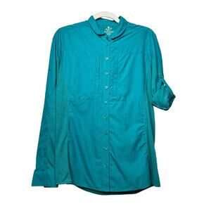 Kuhl Womens Long Sleeve Shirt SMALL Button Up Roll Tab Sleeve Vented Lightweight
